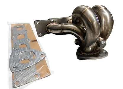 Polaris Slingshot Ramhorn Race Exhaust Manifold by Jack Spania Racing for 2.4L engines, made of stainless steel with turbo compatibility