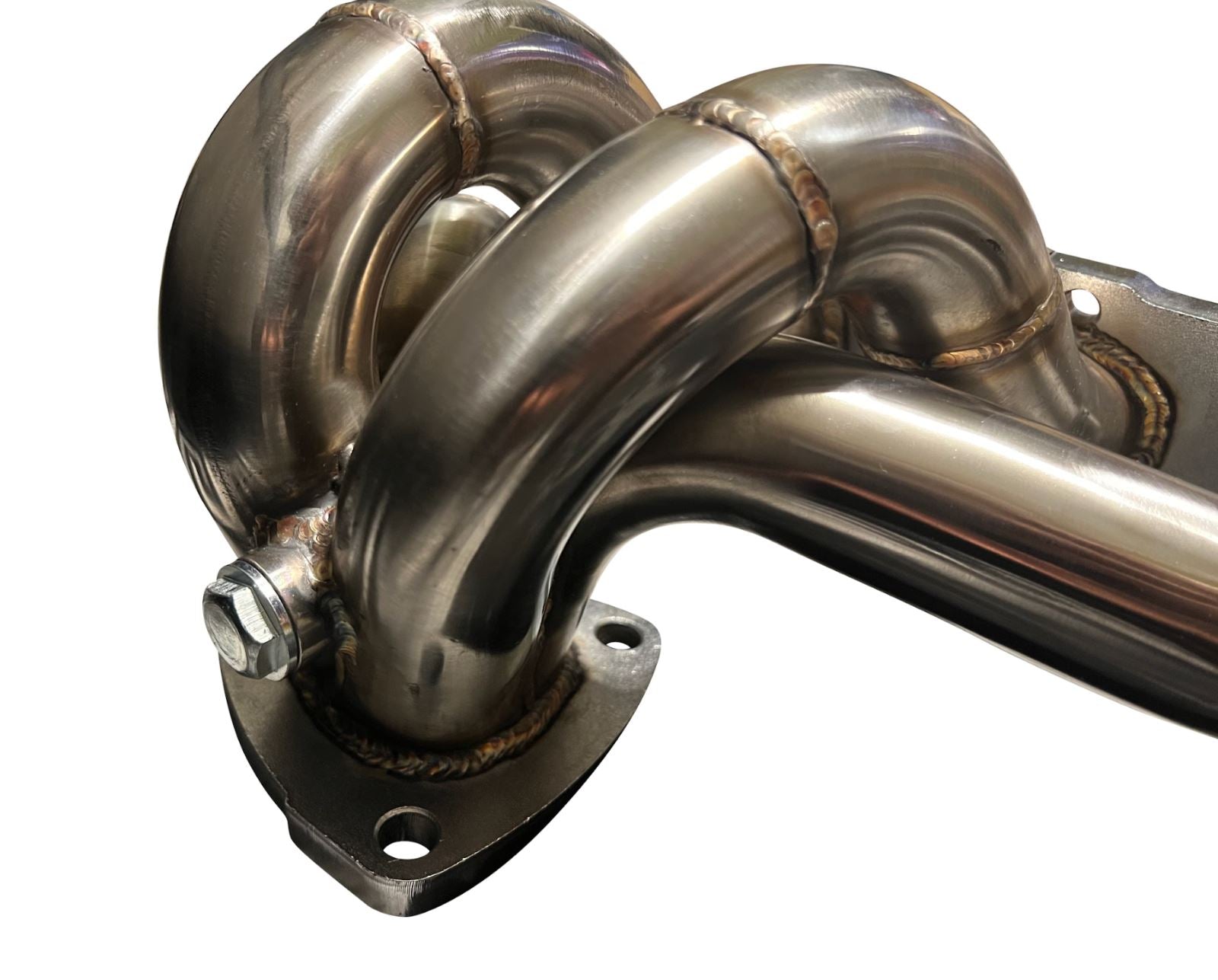 Polaris Slingshot Ramhorn Race Exhaust Manifold header by Jack Spania Racing for 2.4L engines, stainless steel turbo exhaust component.