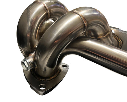 Polaris Slingshot Ramhorn Race Exhaust Manifold header by Jack Spania Racing for 2.4L engines, stainless steel turbo exhaust component.