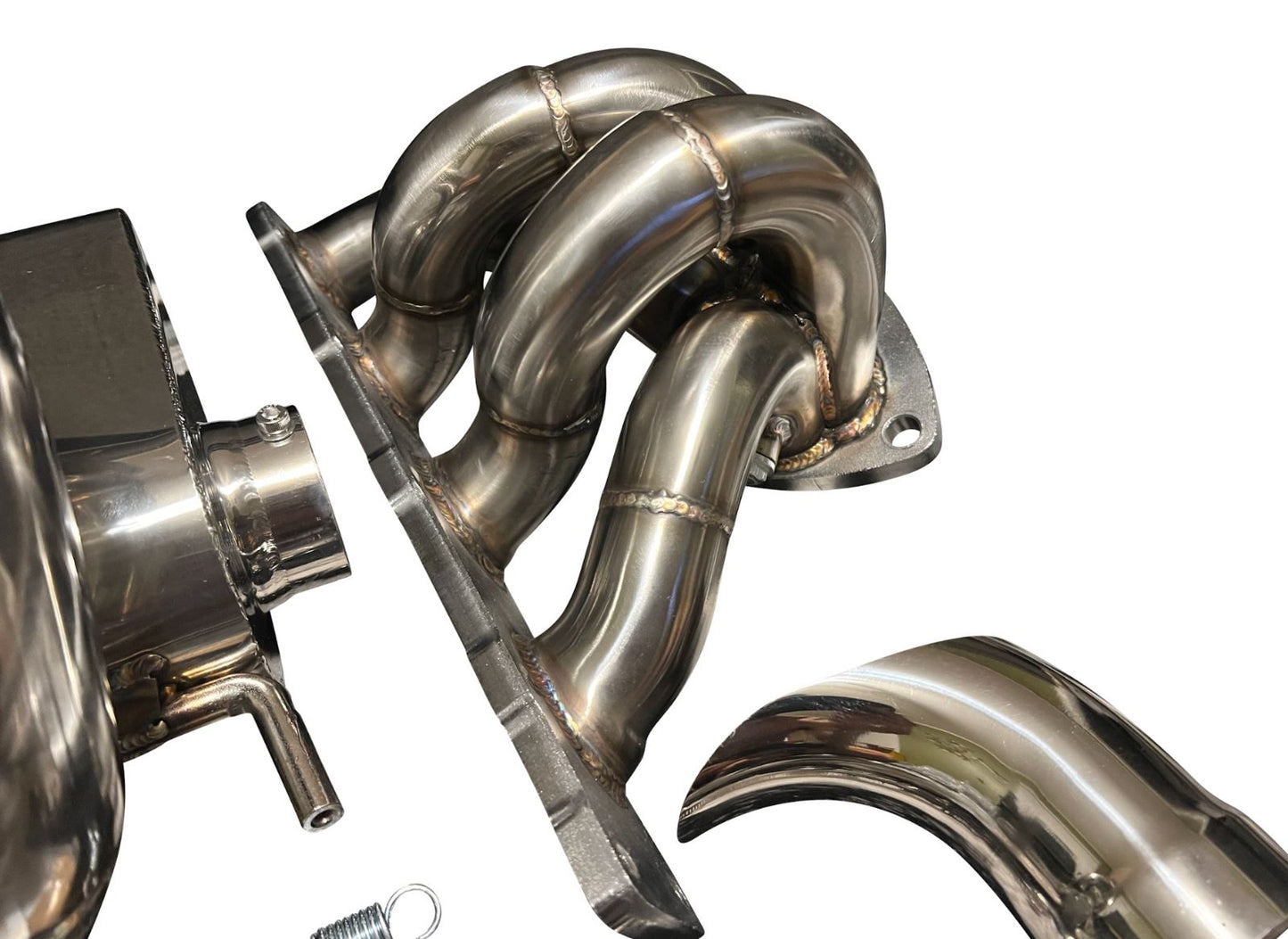 Polaris Slingshot Ramhorn Race Exhaust Manifold by Jack Spania Racing, high-performance turbo header for enhanced engine exhaust flow.