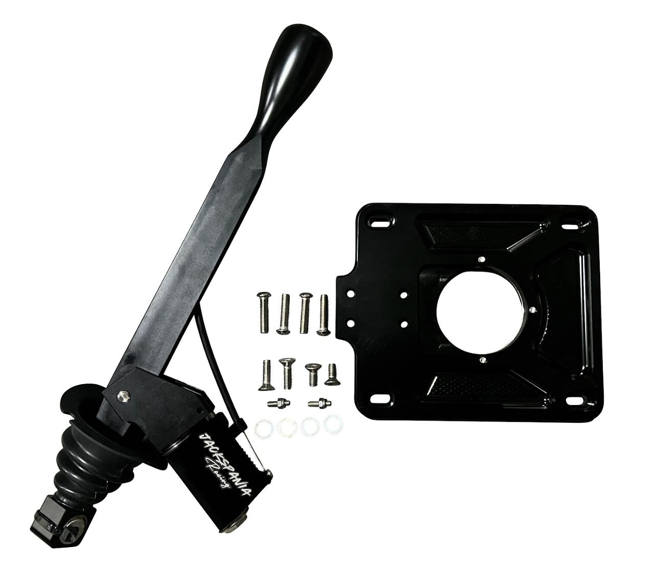 Jack Spania Racing billet short shifter box for Nissan 350Z, Fairlady Z33, and Infiniti G35 6-speed transmission with lockout feature.