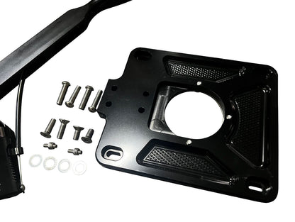 Billet short shifter box for Nissan 350Z, Infiniti G35, and Fairlady Z33 6-speed transmission by Jack Spania Racing.