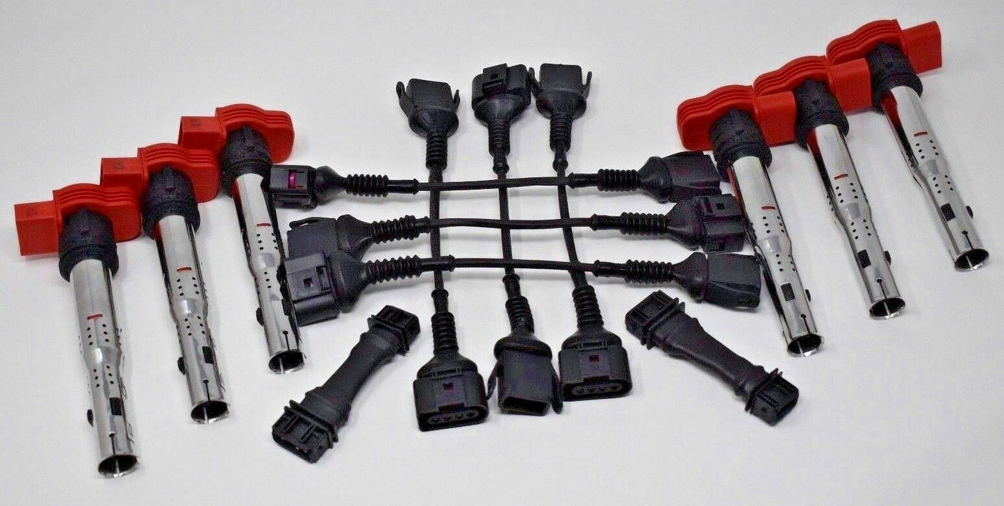 Audi 2.7T coil conversion harness and ICM removal kit with coilpack plates for S4 RS4 B5 2.7T engine by Jack Spania Racing