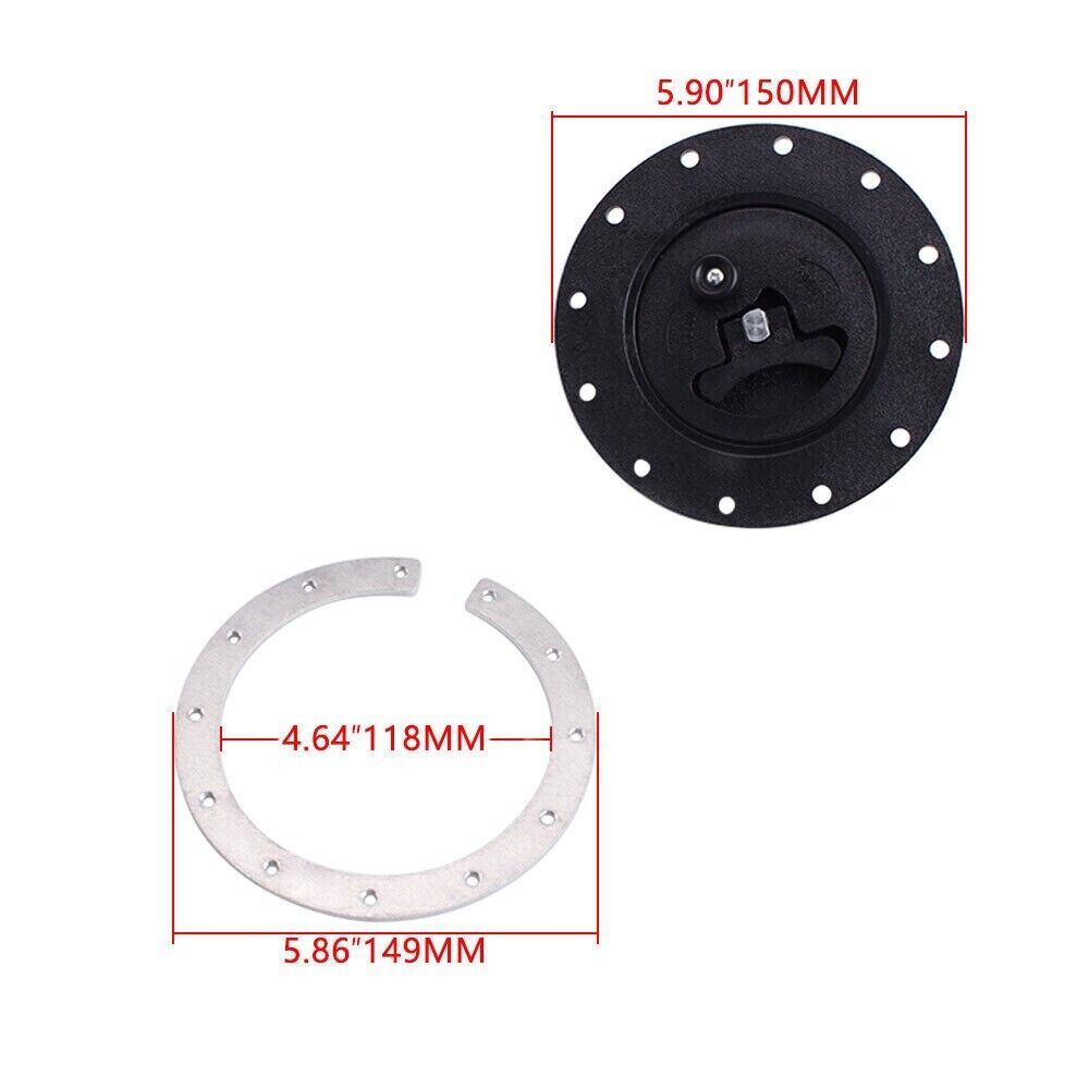 Jack Spania Racing replacement fuel cell gas tank filler cap with filler plate and fittings for engine fuel system.