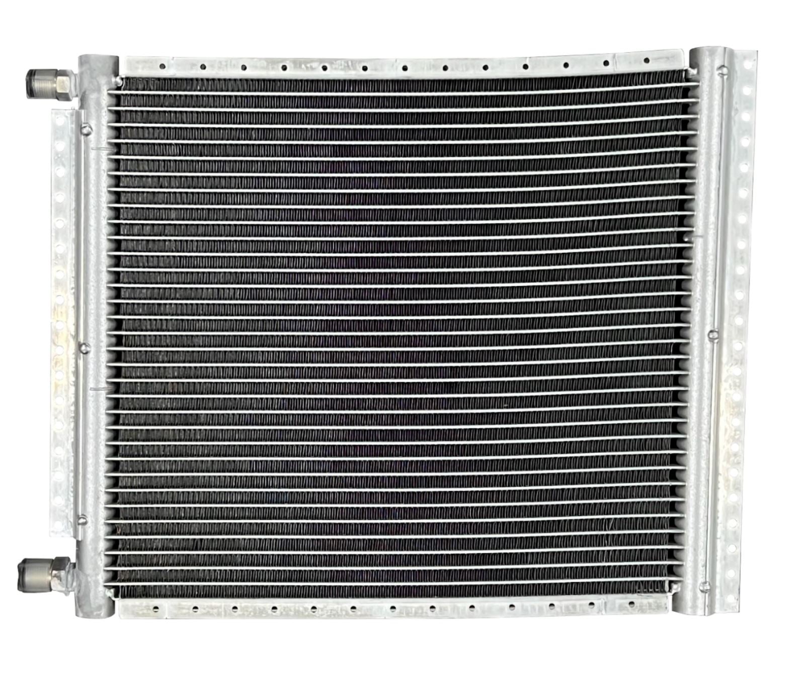 Exterior view of Jack Spania Racing AC universal air conditioning condenser with parallel flow, 14x16 size.