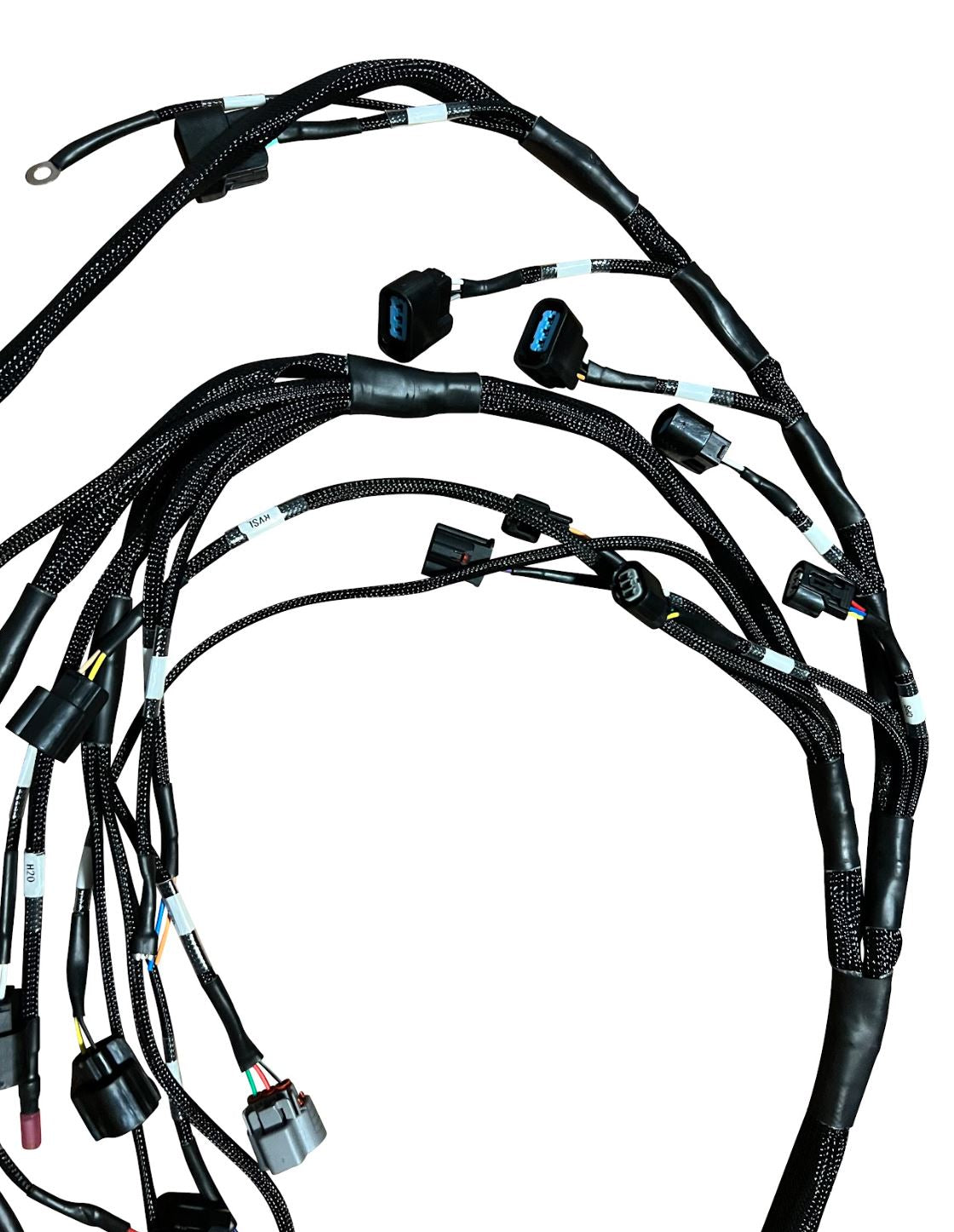 Jack Spania Racing K20 K24 K Series tucked engine harness for Honda Acura K swap, compatible with RSX 05-06, LHD and RHD models.