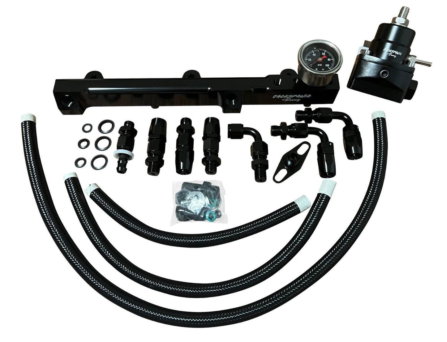 Jack Spania Racing H Series Tucked Fuel Pressure Regulator Gauge Rail Line for Honda Prelude engine parts