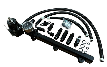 Jack Spania Racing H Series Tucked Fuel Pressure Regulator Gauge Rail Line for Honda Prelude engine parts