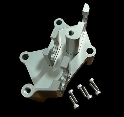 Jack Spania Racing billet J Series shifter cable transmission bracket for J Swap CL TL V6 6-speed transmissions.