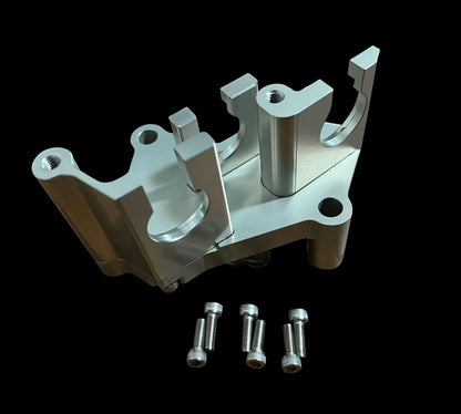 Jack Spania Racing billet J Series shifter cable transmission bracket for J Swap CL TL V6 6-speed transmissions.