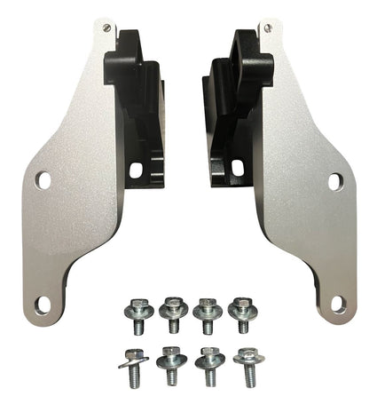 Billet aluminum quick hood hinge release latch for Honda Acura RSX from Jack Spania Racing, engine parts accessory.