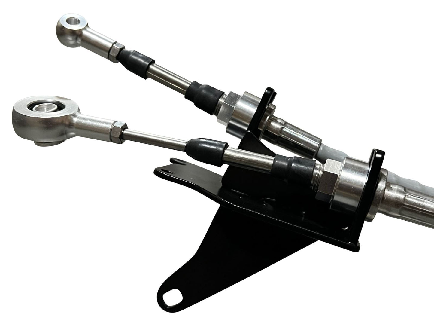 Jack Spania Racing K Series shifter box cables for MR2 swap with K20 K24 transmission, automotive transmission parts.