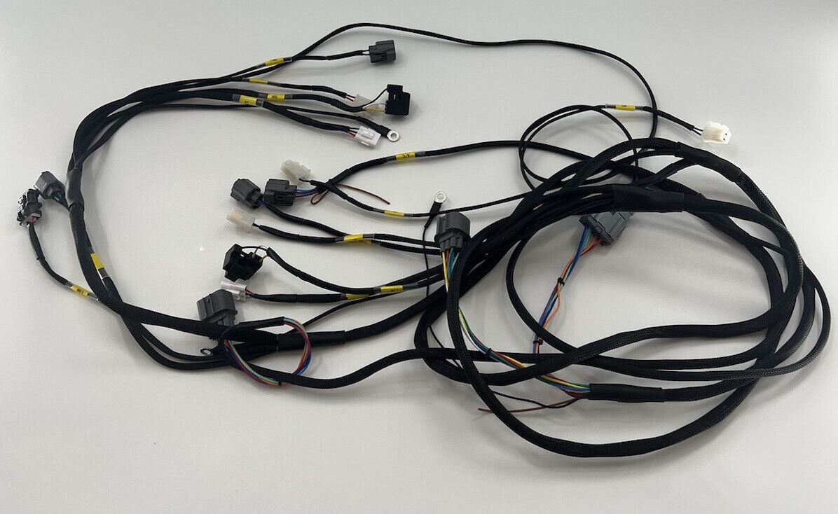 Honda Acura EK 96-01 front end headlight wire tuck harness by Jack Spania Racing, designed for blinkers and engine wiring.