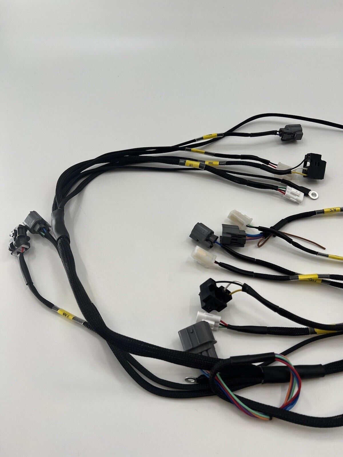 Honda Acura EK Civic front end headlight wire tuck harness with blinkers, compatible with 96-01 USDM models by Jack Spania Racing.