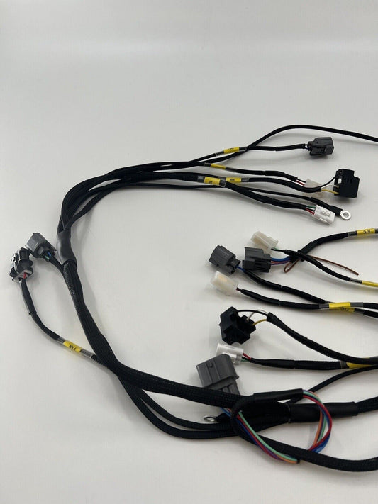 Honda Acura EK Civic front end headlight wire tuck harness with blinkers, compatible with 96-01 USDM models by Jack Spania Racing.