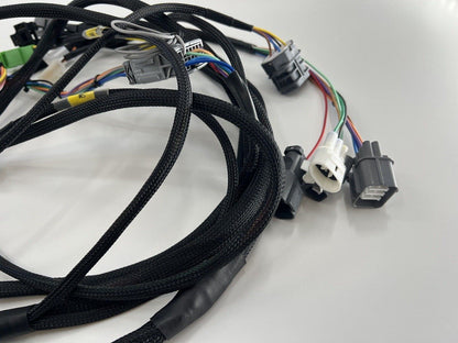 Honda Acura EG 92-95 front end headlight wire tuck harness with blinkers, designed for Civic engine parts by Jack Spania Racing.