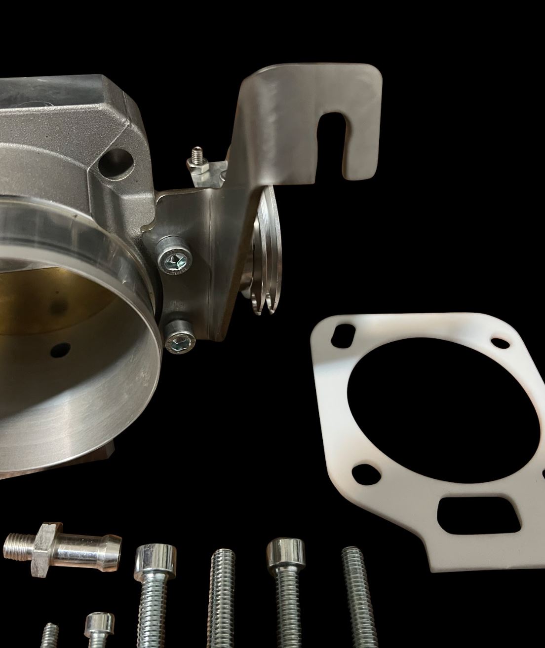 Jack Spania Racing K Series K20 K24 72mm throttle body with gasket for PRB, PRC, RBC, RRC engine models.