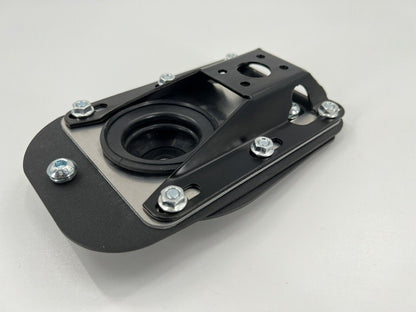 Jack Spania Racing direct fit gearplate for BMW E30, E36, E46, E8X, E9X models, bolt-on gearbox part for Coolerworx IRP.