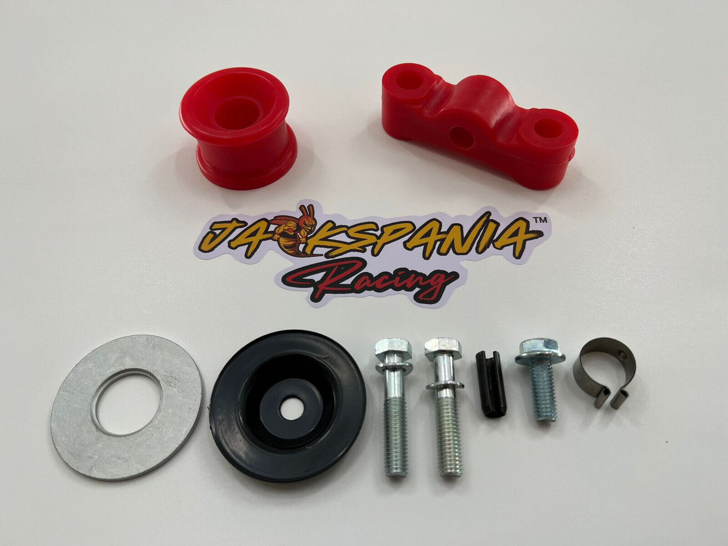Jack Spania Racing polyurethane poly shifter bushings for EG, EK, Si, Type R, and B Series suspension components.