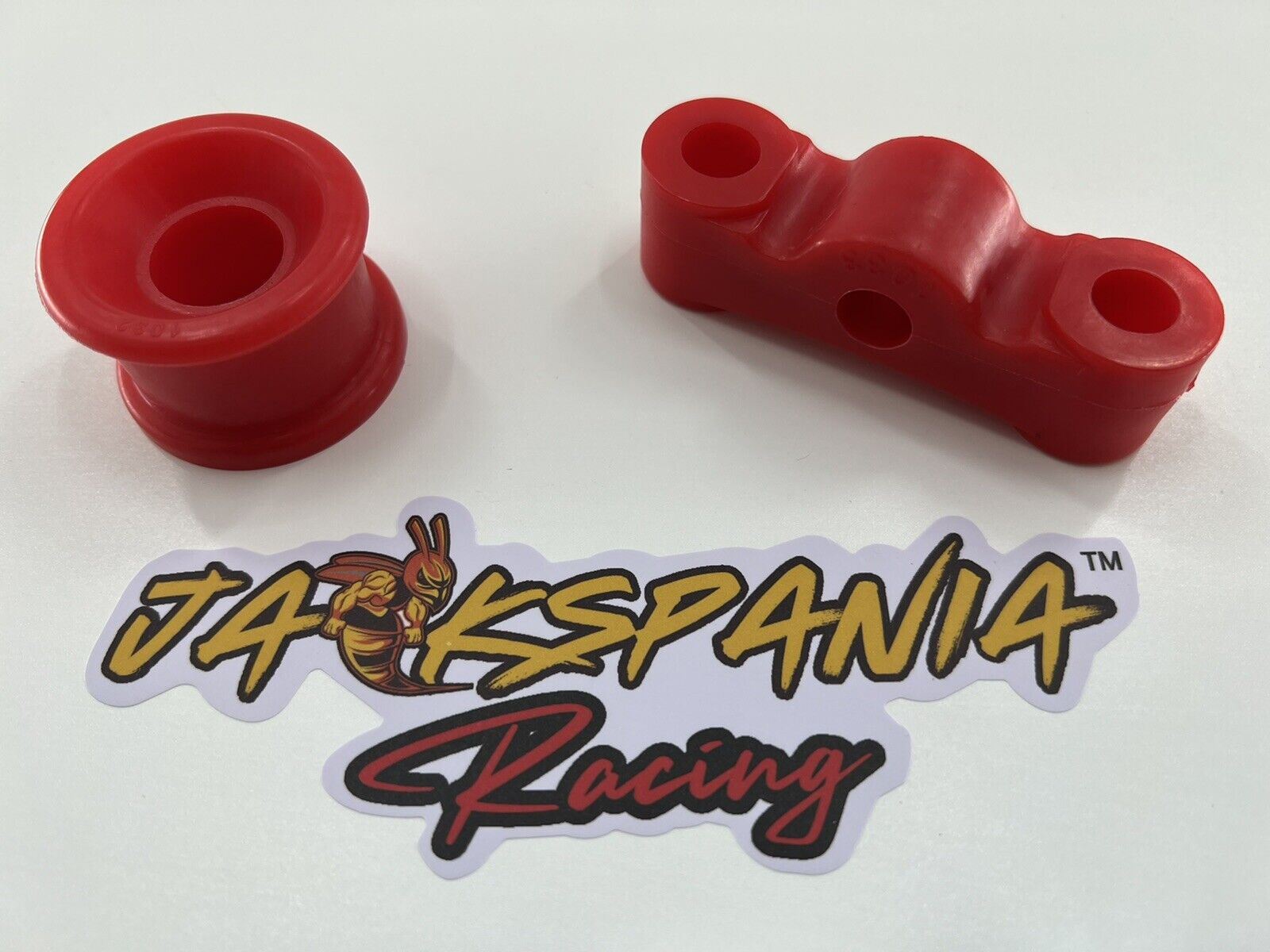 Polyurethane poly shifter bushings for EG, EK, Si, Type R, B Series by Jack Spania Racing, shown in the image.