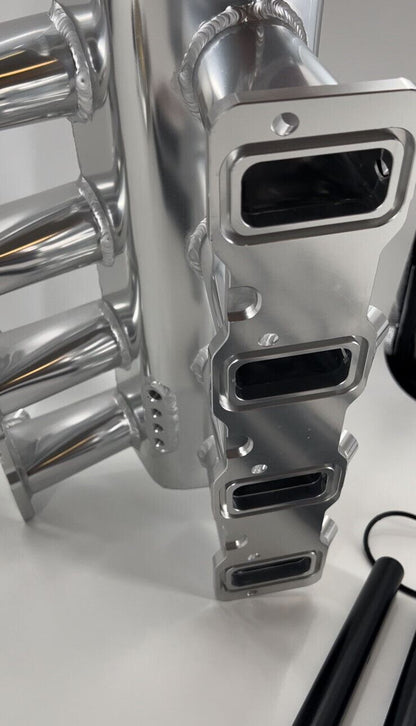 GM Chevrolet LS Fabricated Intake Manifold and Throttle Body for LS3 L92 engines, manufactured by Jack Spania Racing.
