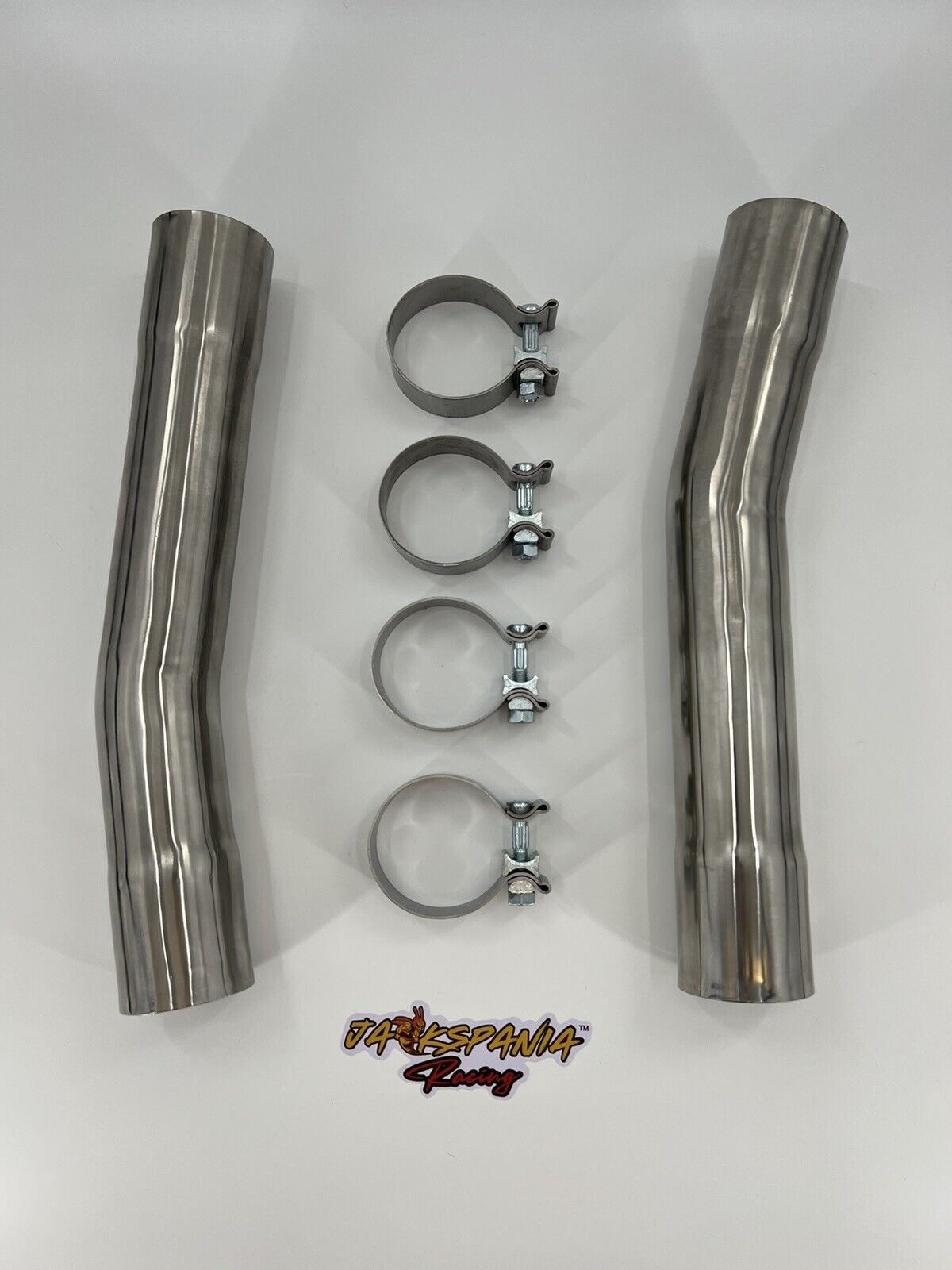 Jack Spania Racing mid muffler delete for Dodge Challenger and Charger SRT Scatpack Hellcat V8 engines, showing the exhaust modification.