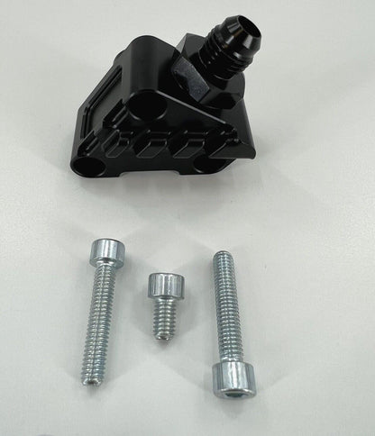 Jack Spania Racing K Series K20 K24 power steering line tuck fitting adapter for engine performance and maintenance.