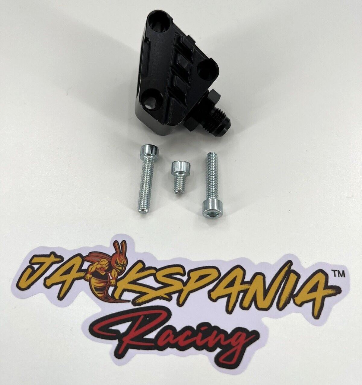 Jack Spania Racing K Series K20 K24 power steering line tuck fitting adapter for engine upgrade or repair.