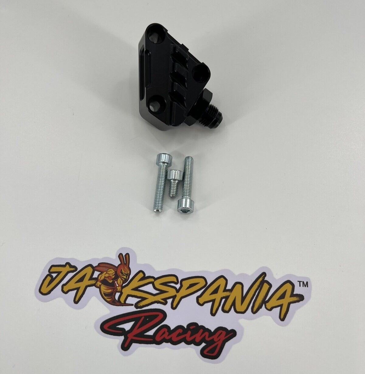Jack Spania Racing K Series K20 K24 power steering line tuck fitting adapter for engine performance and installation.