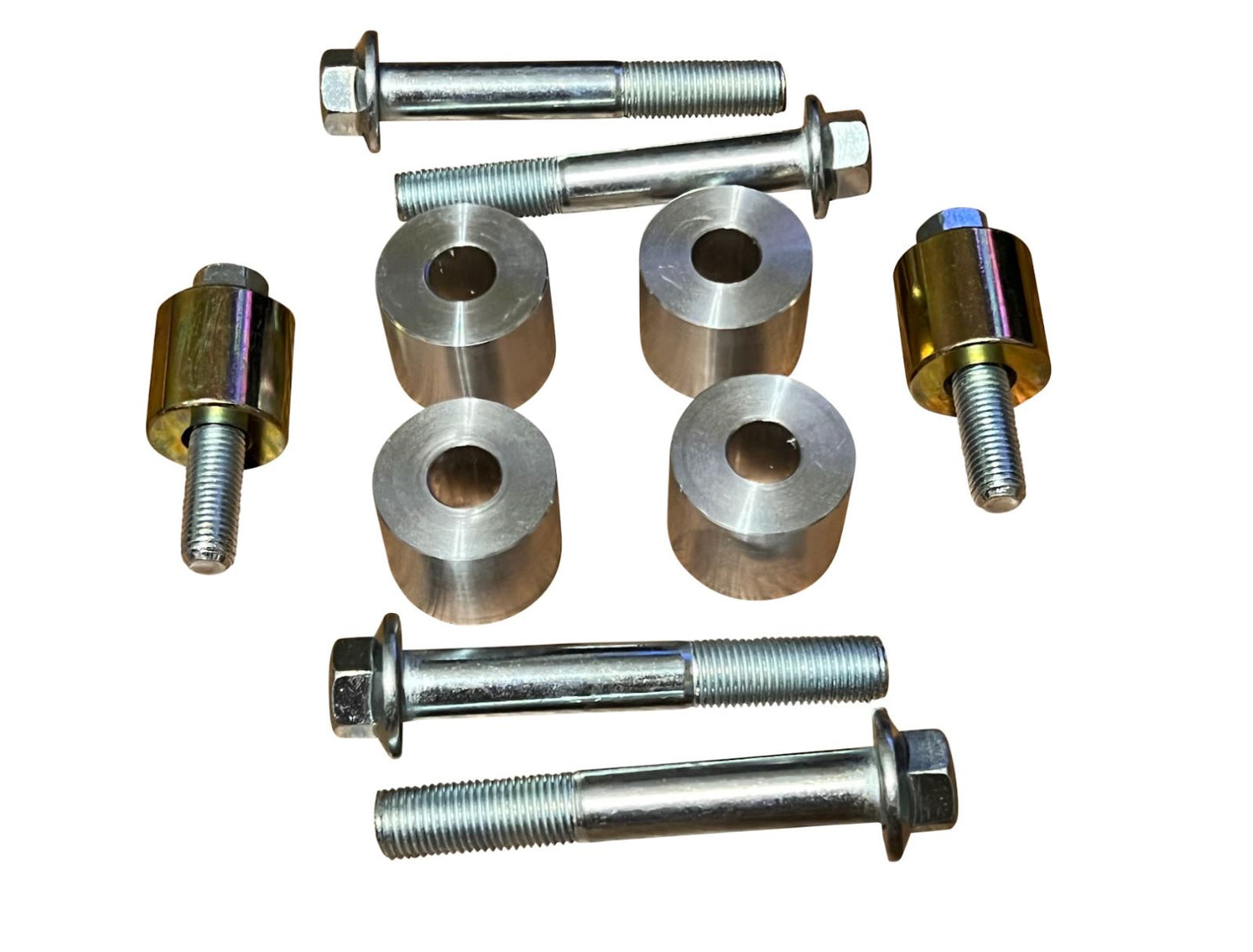 Honda CR-V 02-06 trailing arm spacer kit from Jack Spania Racing, showing suspension parts on a white background.