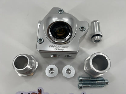 K20 K24 K Series Direct Water Pump Mount V2 Swivel Neck Thermostat Housing 16AN