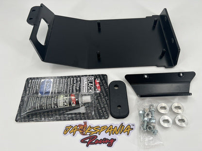 Jack Spania Racing RSX mounting kit for Honda Acura Civic and Integra K Swap transmission parts, shown with mounting hardware.