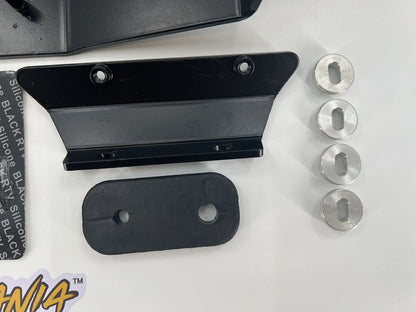 Jack Spania Racing RSX mounting kit for Honda Acura K Swap transmission, shown on a transmission part in the image.