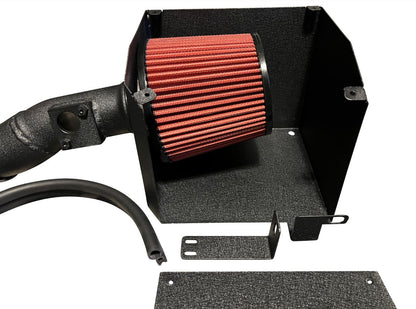 Honda Civic 1.5T cold air intake filter heat shield by Jack Spania Racing installed on engine for improved airflow.