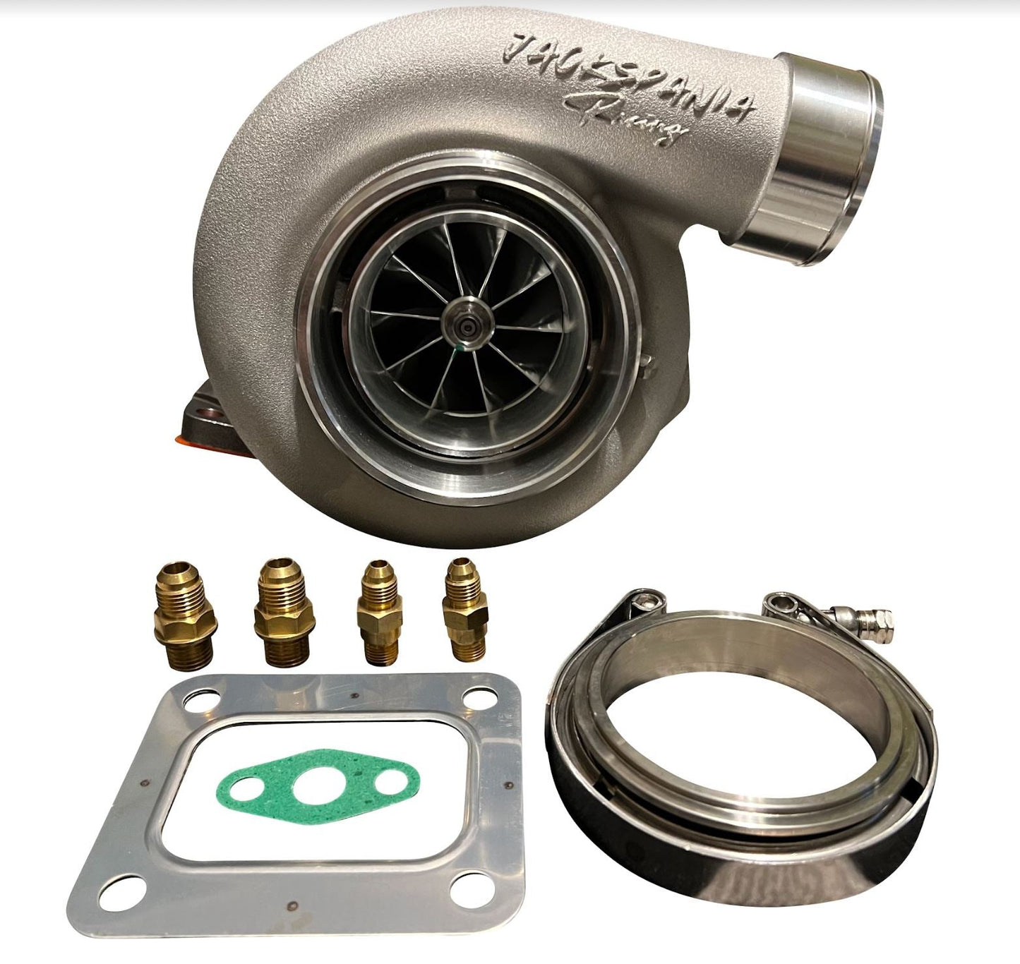 GTX3582R GT35 T4 .82AR turbine housing with dual ceramic ball bearings for high-performance engine parts by Jack Spania Racing