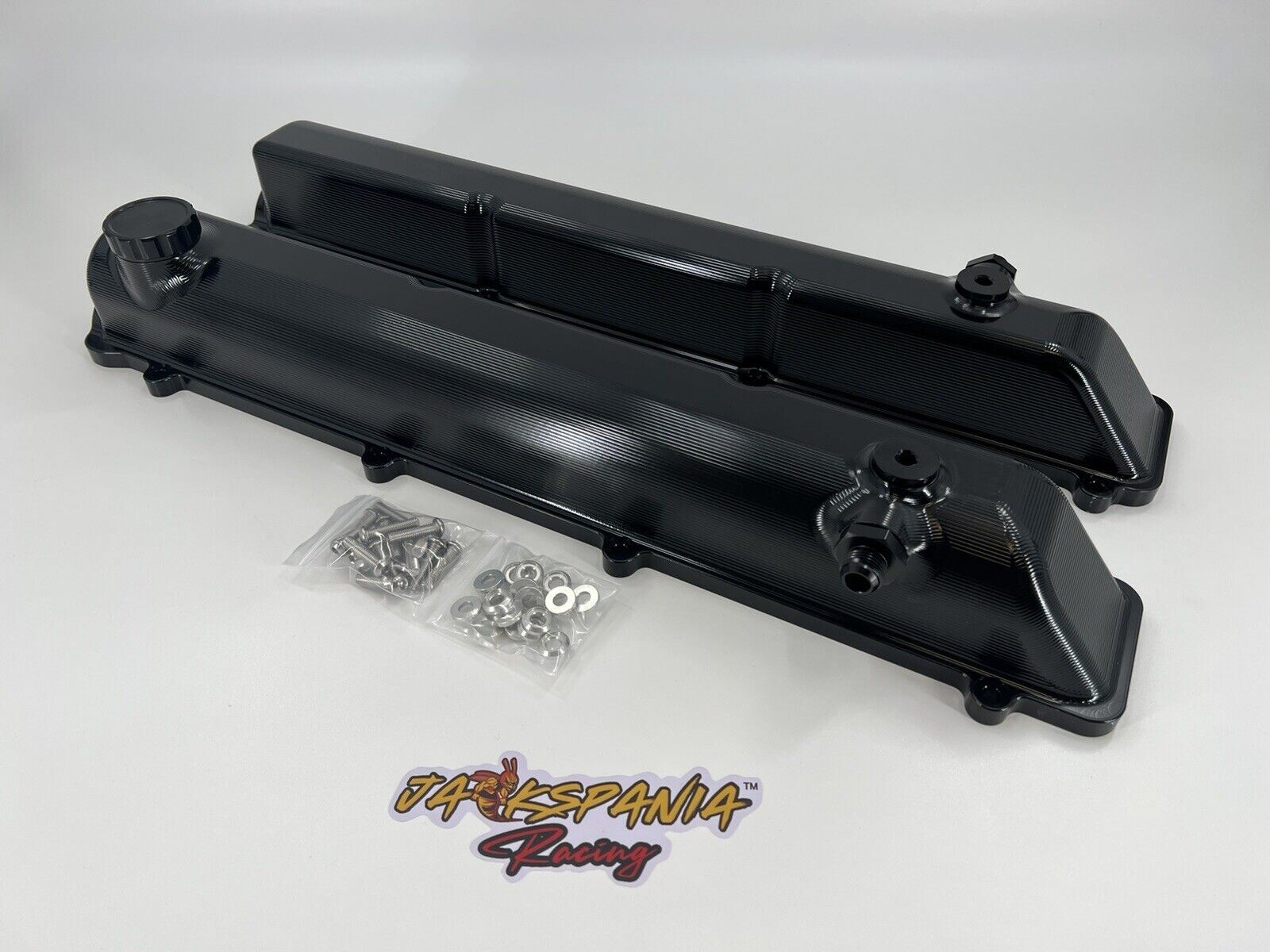Toyota Supra 2JZ Billet Valve Covers with Anodized Oil Cap and Bolts, engine parts from Jack Spania Racing