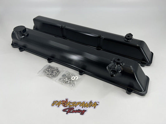 Toyota Supra 2JZ Billet Valve Covers with Anodized Oil Cap and Bolts, engine parts from Jack Spania Racing
