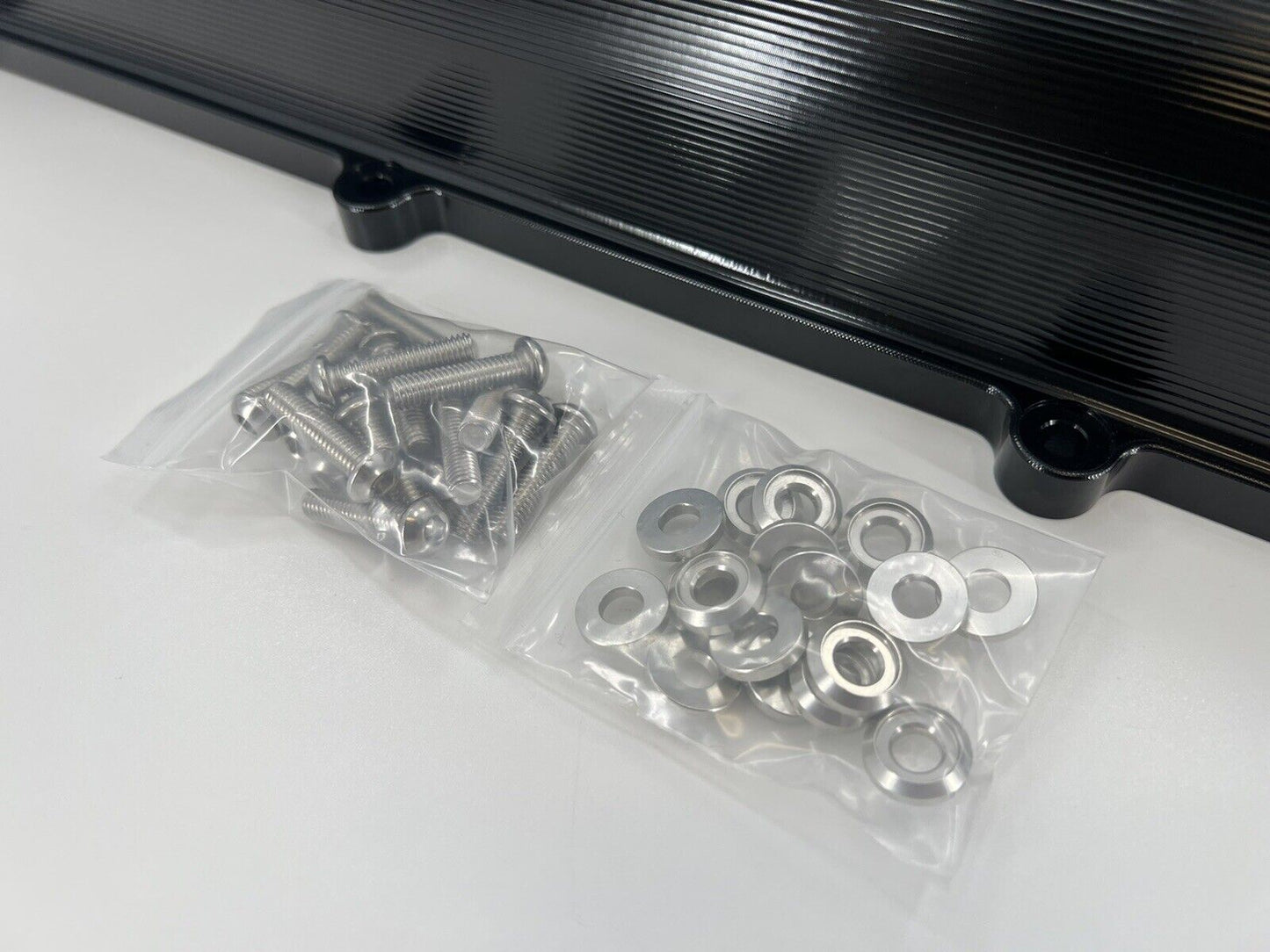 Toyota Supra 2JZ Billet Valve Covers with anodized oil cap and bolts, Jack Spania Racing engine parts for 2JZ engine.