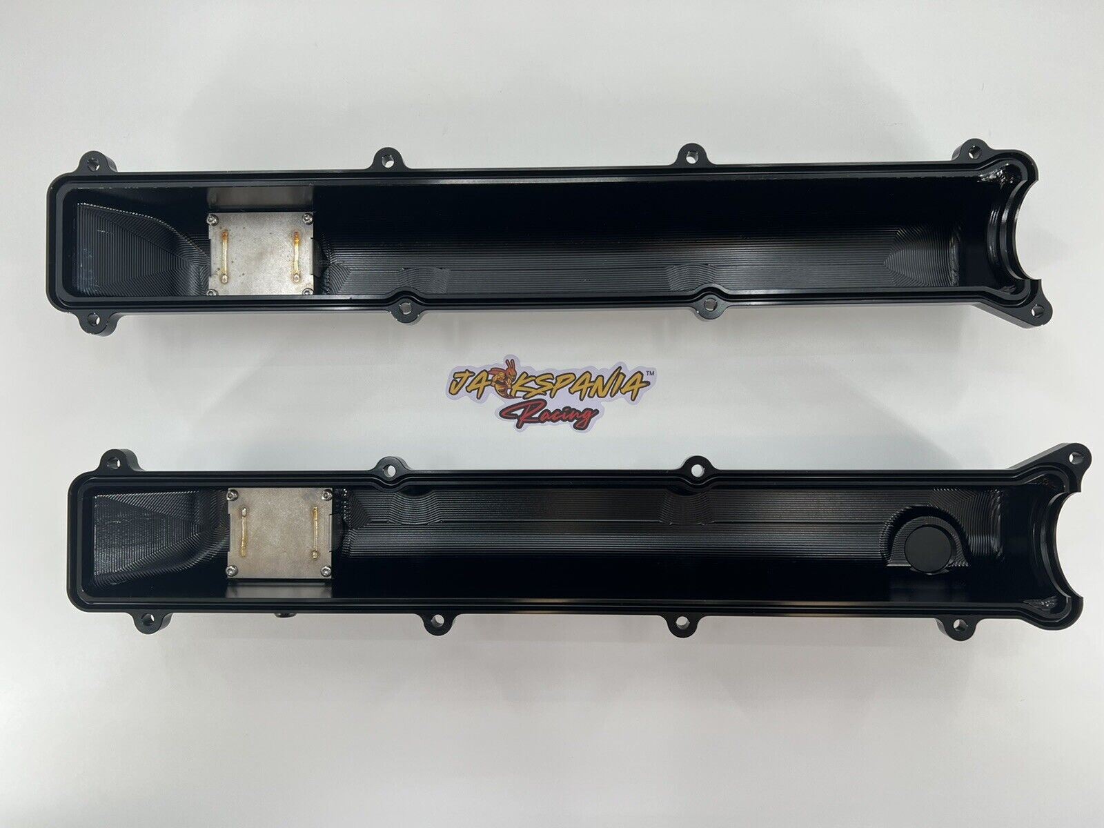 Toyota Supra 2JZ Billet Valve Covers with anodized oil cap and bolts, Jack Spania Racing engine parts for 2J engine.