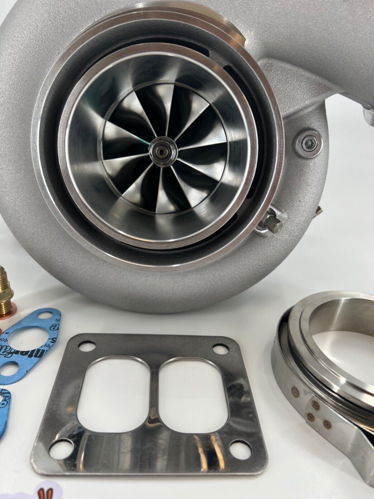 G42 G42-1450 Dual Ball Bearing Turbo Point Milled Wheel T4 1.25 Vband Turbine US - Jack Spania Racing