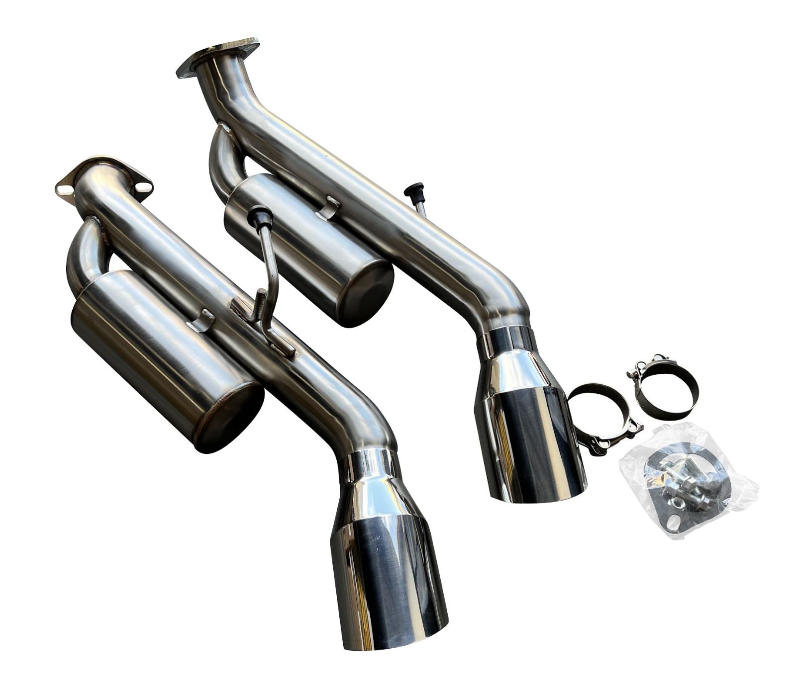 Jack Spania Racing muffler axle back delete exhaust kit for Infiniti Q50 2014-2021, 2.5-inch Helmholtz resonated exhaust parts