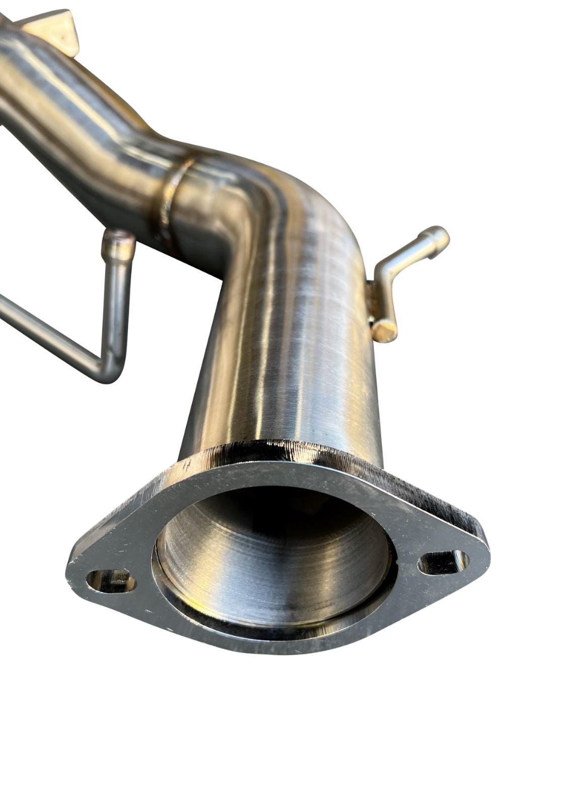 Hyundai Veloster N 2019-2023 Jack Spania Racing Axle Back Delete Exhaust Muffler showing the sleek stainless steel design