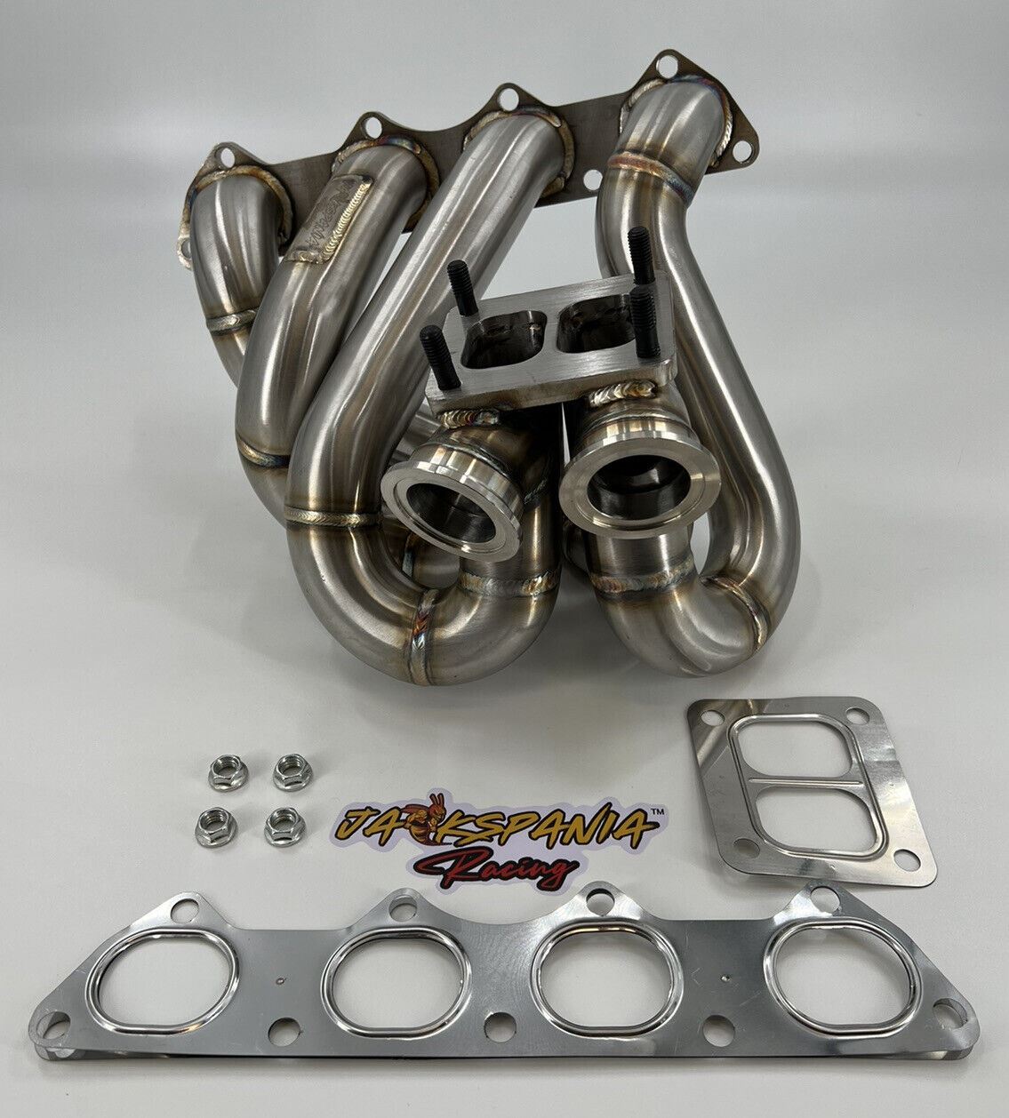 T4 Top Mount Turbo Manifold Dual Twin Wastegates B-Series