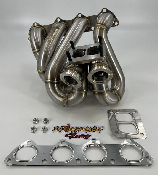 T4 Top Mount Turbo Manifold Dual Twin Wastegates B-Series
