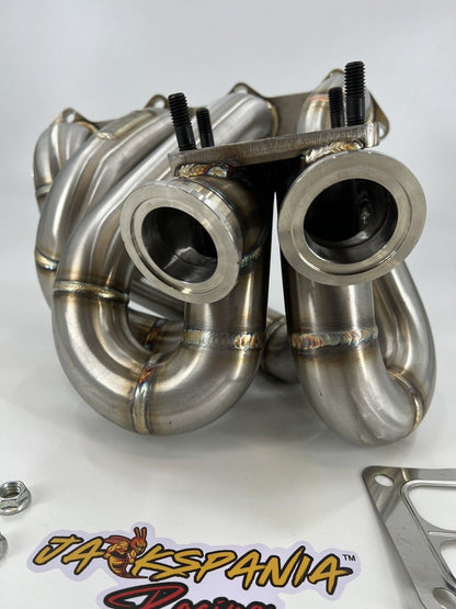 T4 Top Mount Turbo Manifold Dual Twin Wastegates