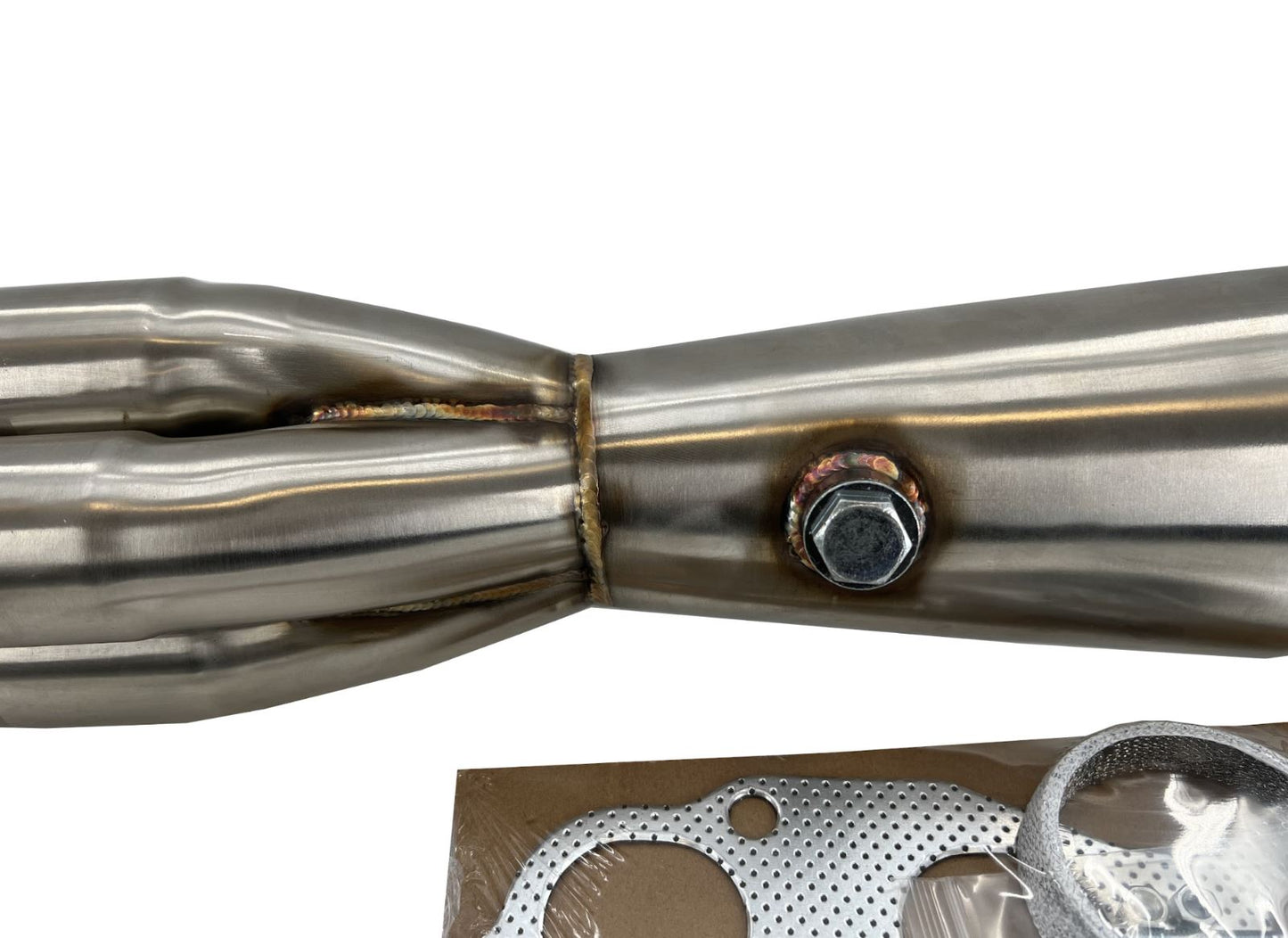 Jack Spania Racing K Swap K20 K24 Megaphone Exhaust Header for Honda Civic EK EG DC2, 2-bolt 4-1 Tri-Y design.