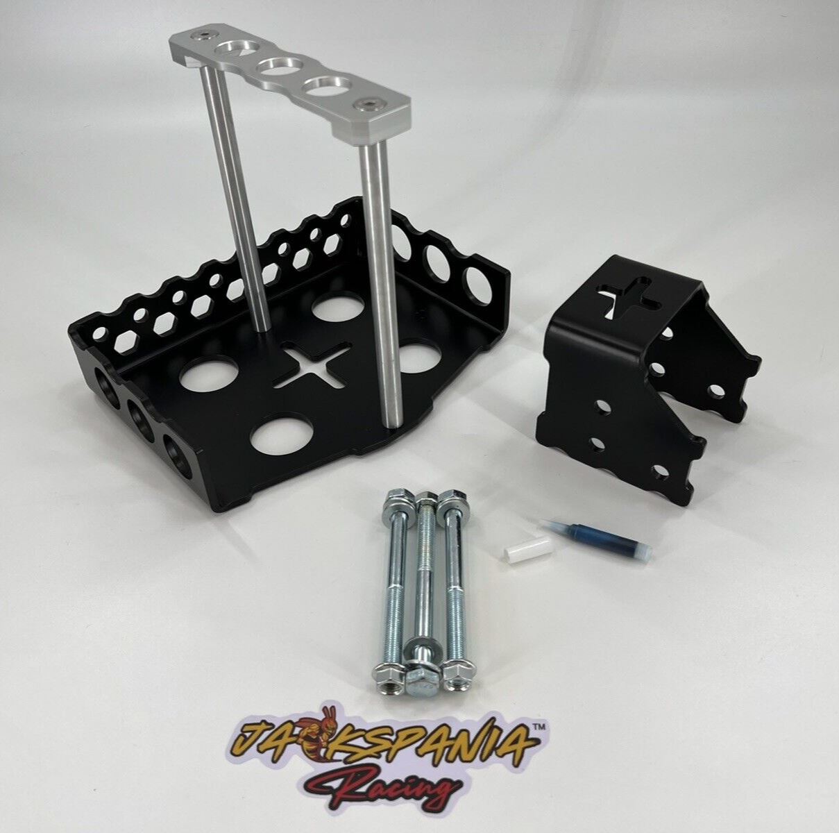 Battery relocation box for Honda Acura Integra Civic hatch Si Type R, compatible with EG EK DC2 models by Jack Spania Racing.