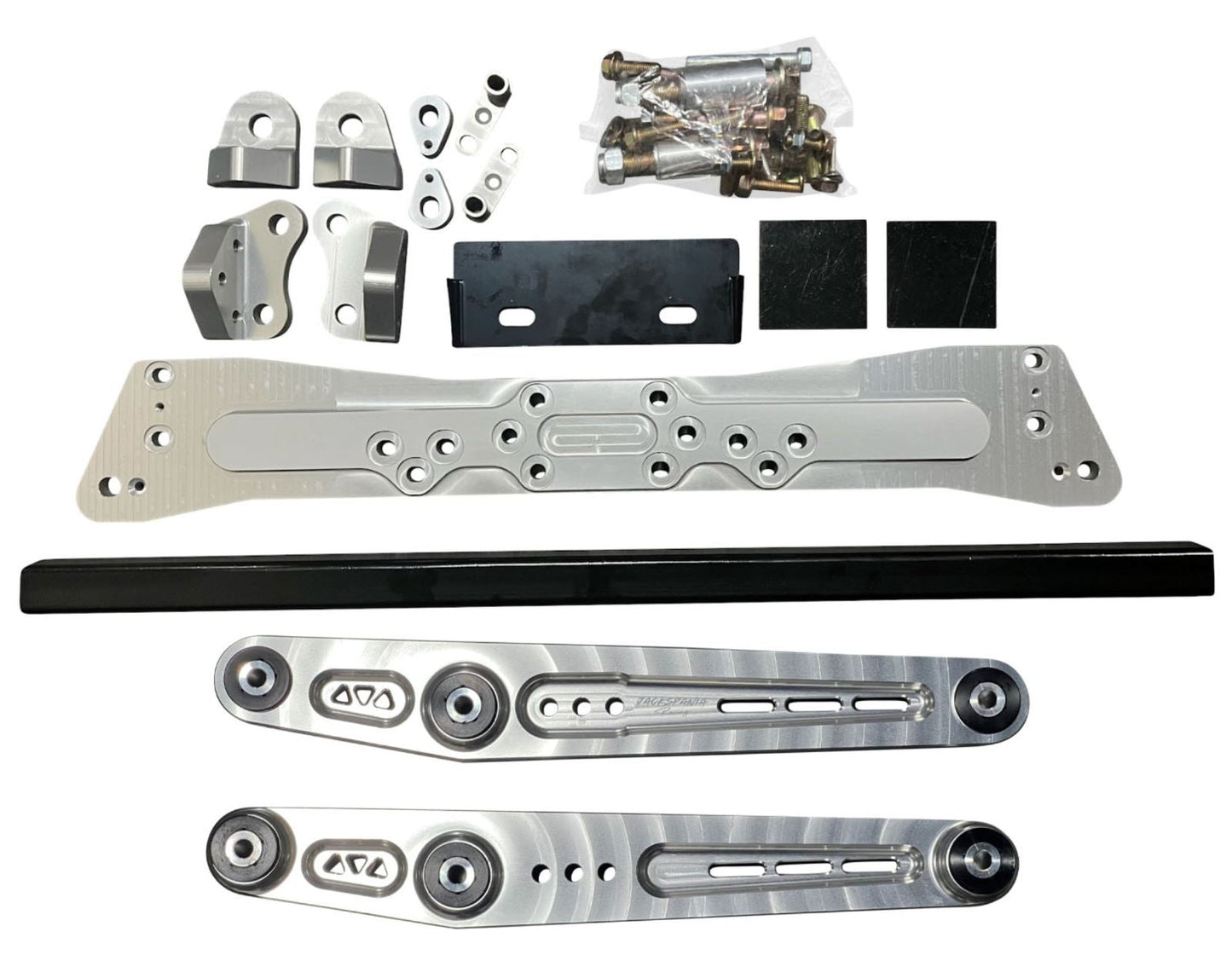 Jack Spania Racing AWD rear differential brace kit for Honda Civic EG and DC2 92-95, 94-01 transmission parts, shown in image.