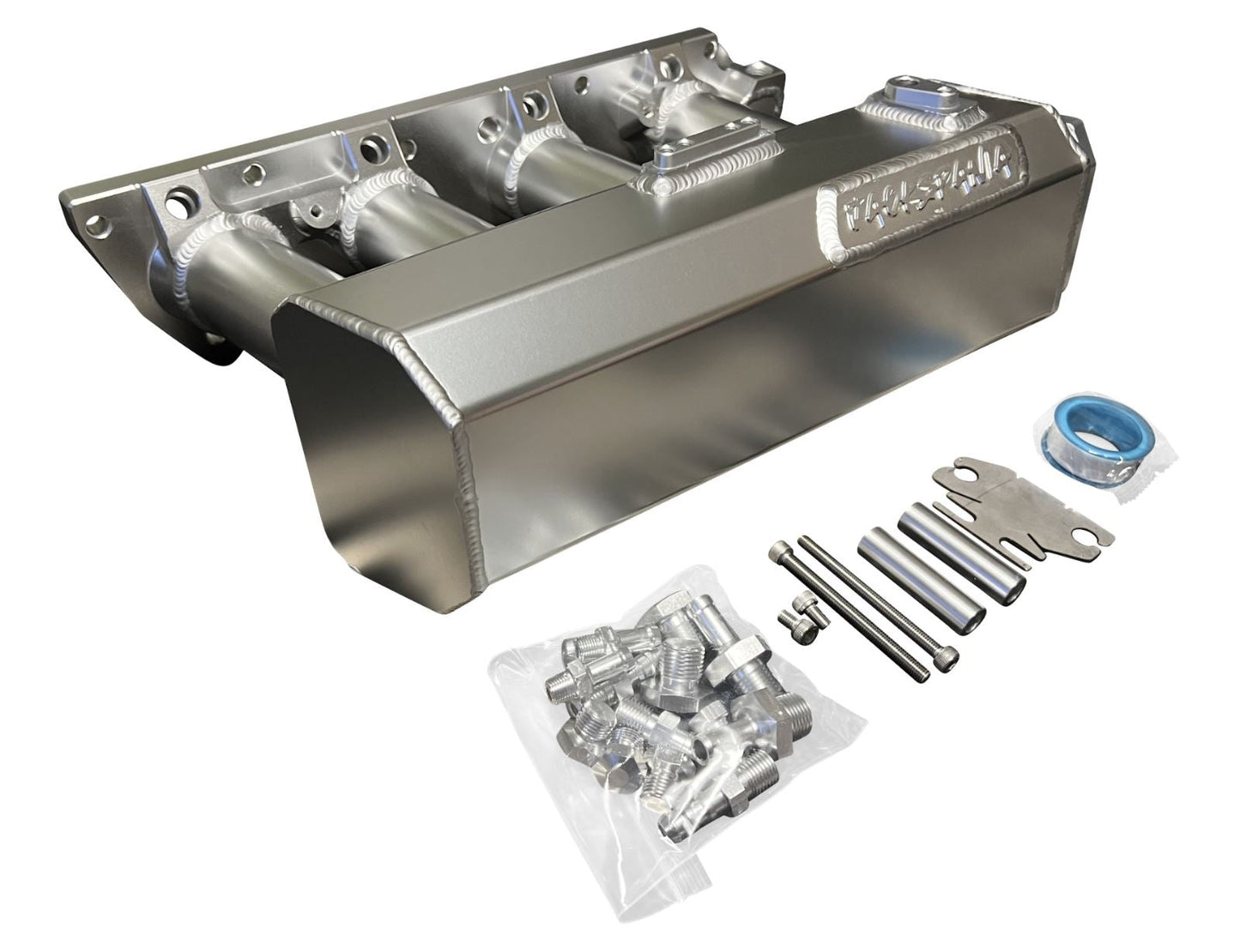 Jack Spania Racing K Series sheet metal intake manifold for K20Z3 and K24 engines, designed for K swap EG and EK Honda models.