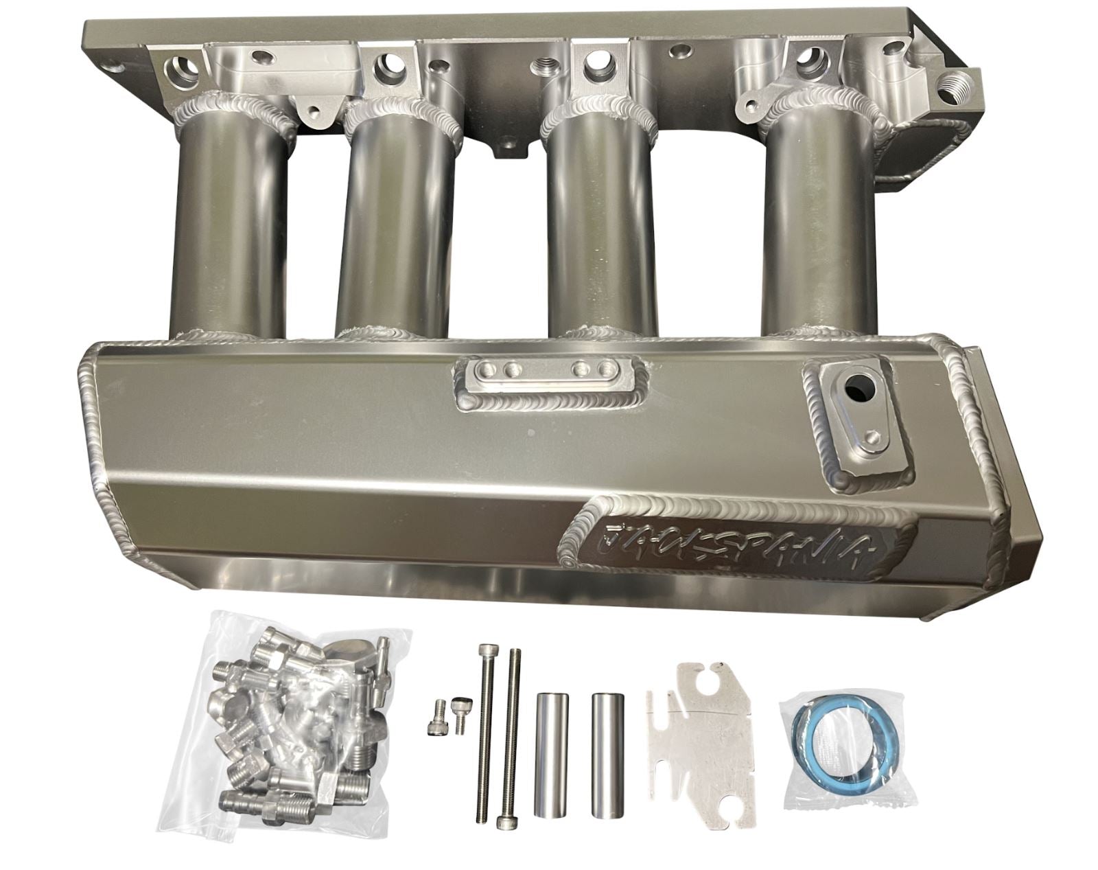 Jack Spania Racing K Series sheet metal intake manifold for K20Z3, K24, K swap engines on EG and EK Honda models.